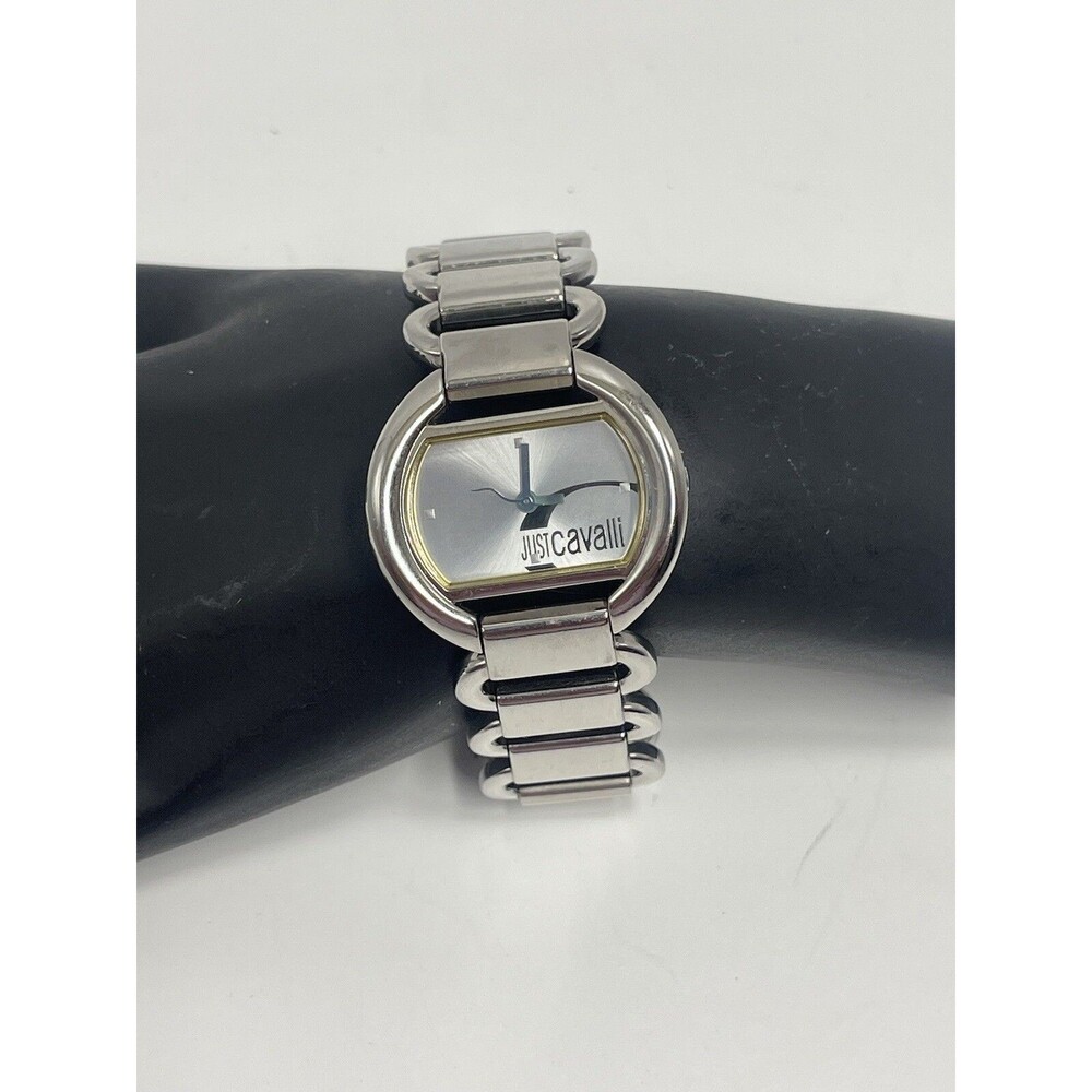 Just Cavalli Silver Stainless Steel Watch New Working Battery